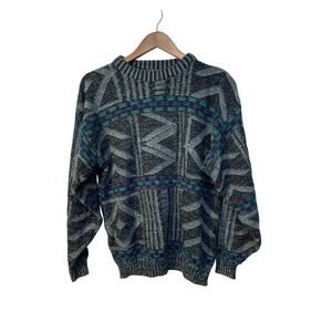 Saturdays Mens Geometric Pattern Acrylic Sweater Large‎
